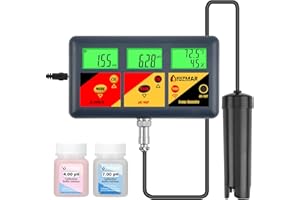 UIUZMAR pH EC TDS Continuous Monitor pH ORP Meter for Home Grower
