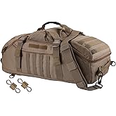 EASY BW 65L Large Travel Gym Duffle Bag Military Tactical Backpack, Army Pack 3 Day Bug Out Bag Rucksack for Outdoor Sport Hiking Camping with Molle System, Coyote