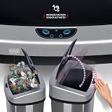 NETTA 70L Sensor Bin Kitchen Extra Large Touch Free Brushed Stainless view 3