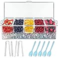 INNOVATIVE LIFE Bar Serving Tray on Ice with 5 Compartments Container, Fruit Trays for Serving , Garnish Platters with Lid , Clear