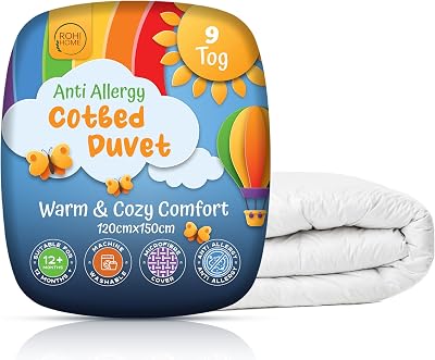 Rohi 9 Tog Cot Bed Duvet Microfibre Anti Allergy Lightweight Baby Quilt 120x150