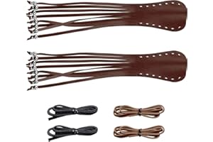 GARGOYLE BELLS Motorcycle Lever Cover PU Leather Fringed Brake Clutch Covers Universal Grip Tassels Motorcycle Handlebar Covers with Skull Beads