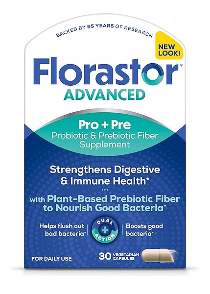 FLORASTOR SELECT PRO+PRE DAILY PROBIOTIC AND PREBIOTIC SUPPLEMENT...