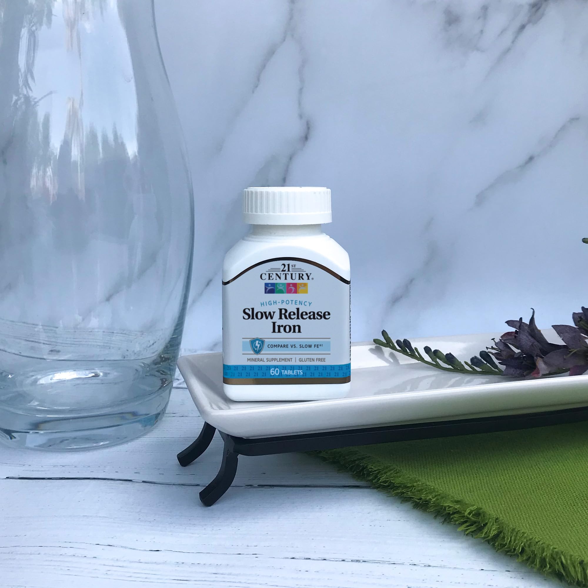 21st Century Slow Release Iron Tablets, 60 Count