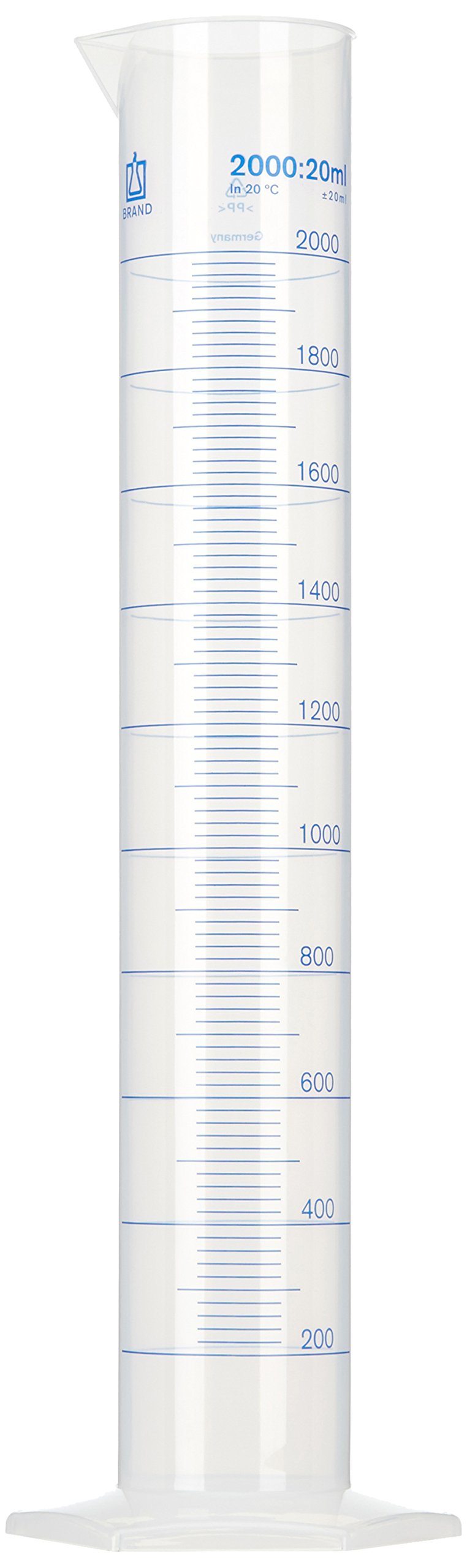 Neolab, measuring cylinder, high shape, hexagonal base, PP, 2000 ml, E-1617