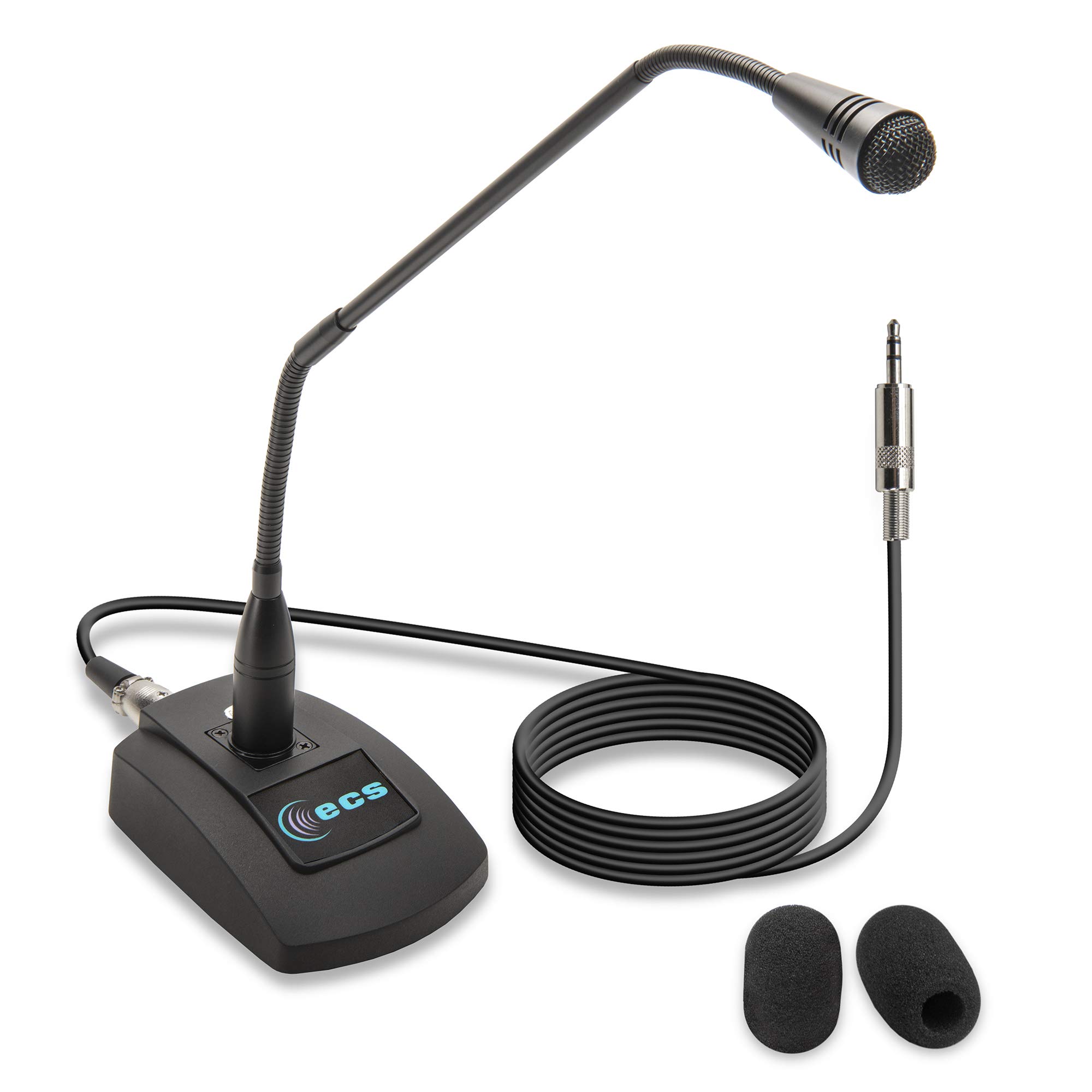 Executive Communication Systems WordSentry Professional Gooseneck 3.5 mm Conference Uni-Directional Cardioid Microphone with Anti-slip base and Adjustable Heavy Duty Metal Design