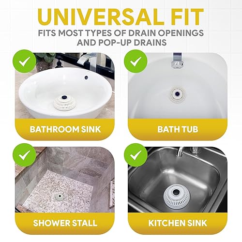 ShowerShroom Stealth Shower Hair Drain Catcher Hair Stopper for Shower  Drain, Bathtub, and Bathroom Sink, Wi