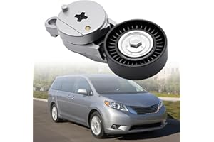 Belt Tensioner Assembly with Pulley Compatible with RAV4 2009-2018, Camry 2012-2017, Venza 2009-2015, Sienna 2011-2013, L NX3