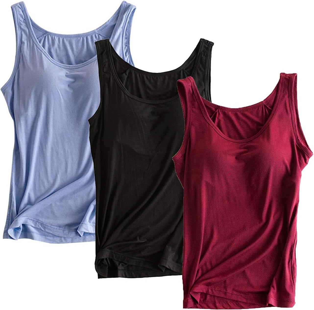 Alizeal Women's Basic Solid Camisole Stretch Casual Tank Tops