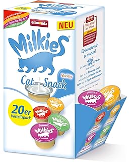 Animonda Milkies Leche para Gato, multipaquete en porciones, 4 Paquetes de 20 x 15