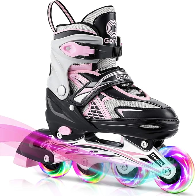 Gonex Inline Skates for Girls Boys Kids, Adjustable Skates for Teens