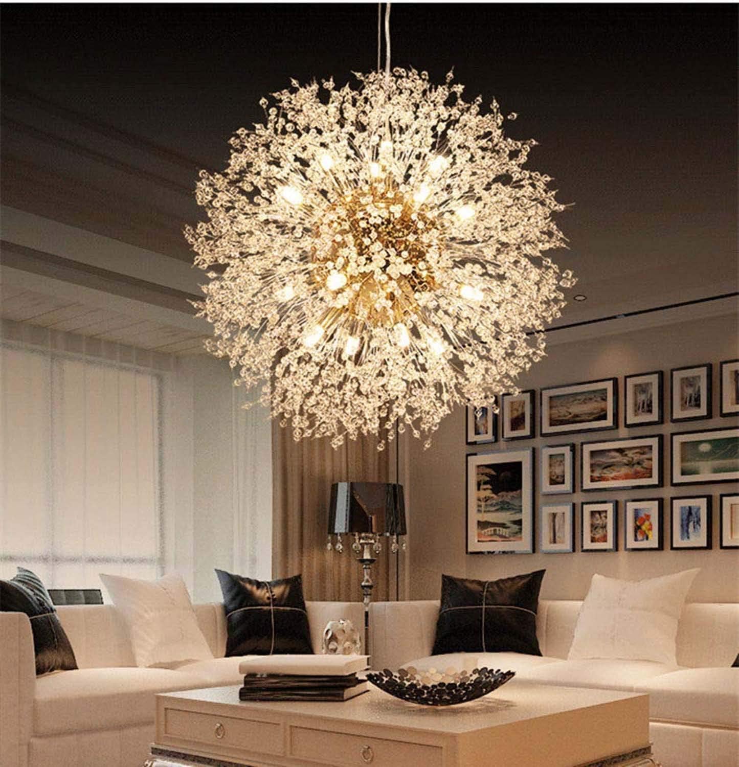 Chandeliers Firework Dandelion Ceiling Lights, 8Lights Stainless Steel