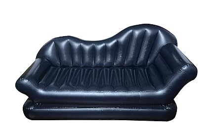 Dhruvesh Industries Inflatable Air Lounge Comfort Sofa Bed Mattress With Pump 3 Seater Amazon In Home Kitchen