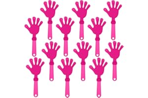 ZCYSRLQIN 12 Pcs Hot Pink Hand Clappers 7.5 Inch Clappers Noisemakers Noise Makers Party Favors Plastic Party Clapper for Sporting Events Cheers Ball Dance Basketball Football Noisemakers（Hot Pink）