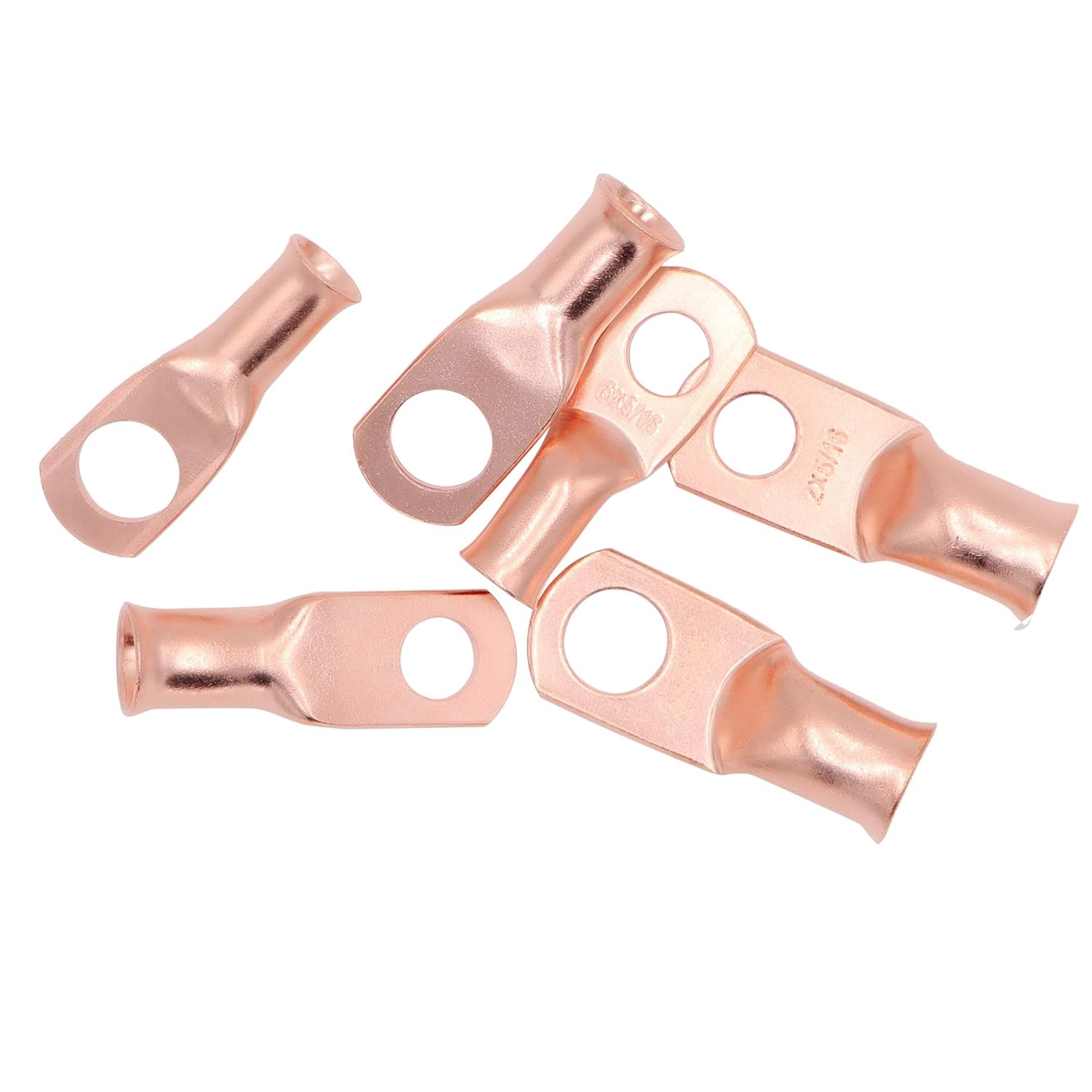 60PCS Battery Terminal Connectors Cable Ends and 2:1 Heat Shrink Tube, UL Listed AWG Crimp Copper Wire Ring lugs Assortment Kit: Industrial & Scientific