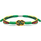 HARACRAFT Infinity Country Proud Bracelet, Forever Country Flag Color Tibetan Bracelet, Surfer String Wrap Bracelet for Men, Women, Forever Friendship, Luck and Protection