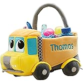 Personalization Universe Construction Truck Easter Basket