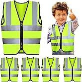 Unittype 4 Pieces Kids Safety Vest Construction Reflective Traffic Vest for Running Kindergarten Preschool Children