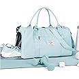Gym Bags Womens Mens with Shoes Compartment and Wet Pocket Travel Duffel Bag for Women for Plane Sport Gym Tote Bags Swimming YogaSmall Waterproof Weekend Overnight Bag Carry on Bag Hospital Holdalls