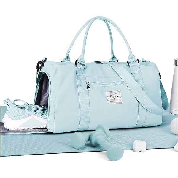 Bolsa Deporte Plegable Impermeable Con Compartimento Zapatos | Bolsa De Gimnasio Para Hombre Y Mujer | Ideal Para Viaje, Fin De Semana, Playa | 35L Capacidad