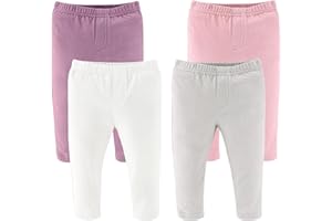 The Peanutshell Baby Girls Jeggings Set of 4, Soft and Stretchy Pants, Girl Leggings, Infant and Toddler Clothes, Multicolor