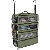 Olosar Suitcase Organizer, Travel Luggage Organizer Portable Hanging Travel Shelves Collapsible Hanging Packing Cubes for Carry on Suitcase