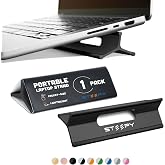 Steepy Portable Laptop Stand for Desk Adjustable Height, 13-17 Inch Devices | Laptop Holder - Computer Stand for Cooling, Foldable, Portable, Ergonomic, Comfort, Slip-Proof, Sturdy Design, Universal Fit