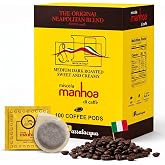 Passalacqua Italian Espresso Coffee Pods, ESE, Medium Dark Roast, 100 Count