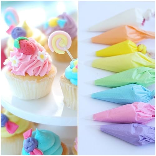SUYTIPE Pastry Bag 100pcs 16inch Extra Thick Large Cake/Cupcake