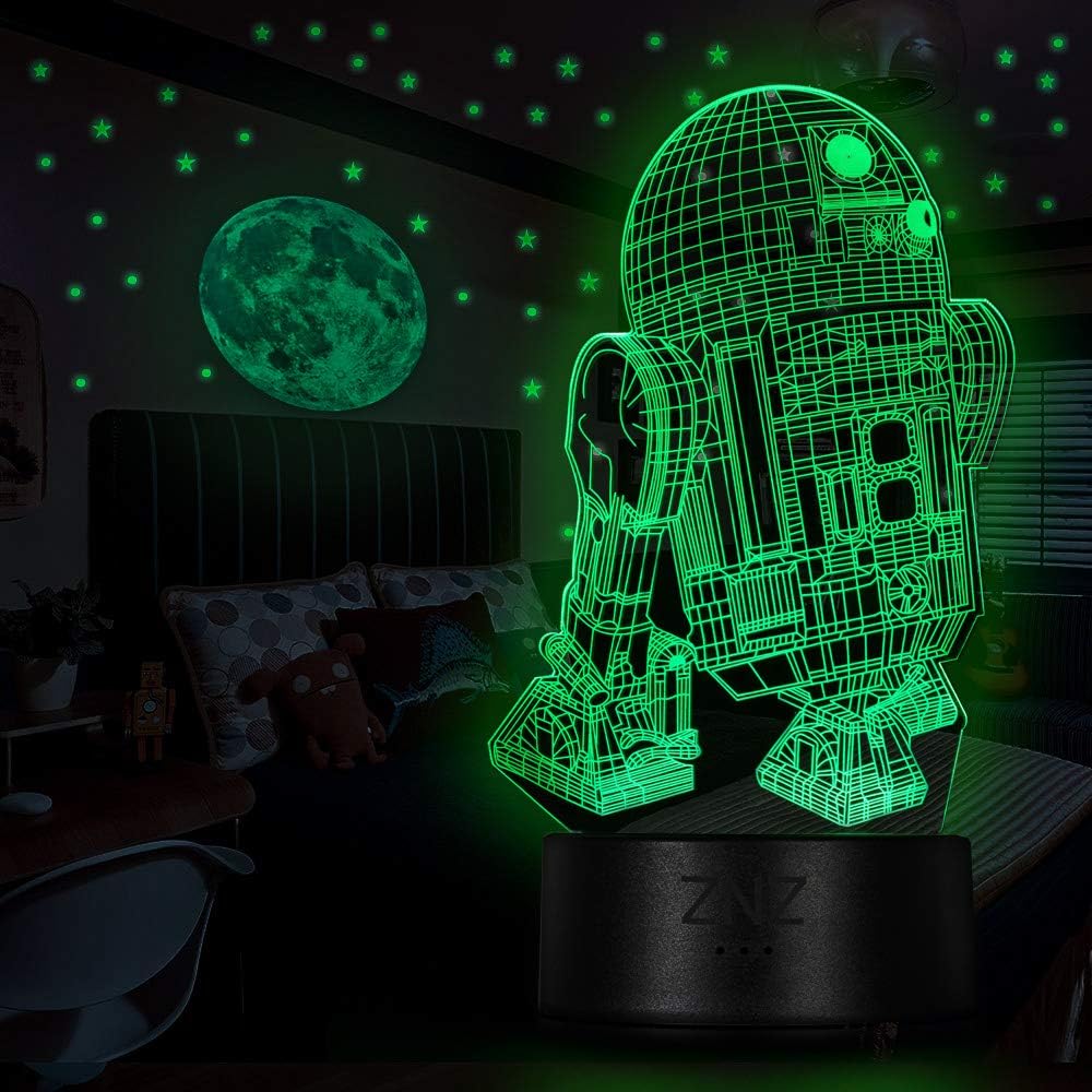 3D Lamp, ZNZ LED Illusion Night light, 16 Colors Changing 3 Model with Remote & Smart Touch Decor Lamp - Image 5