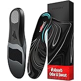 Premium Orthotic Insoles for Men Women - High Arch Support Shoe Inserts for Plantar Fasciitis Pain and Leg Fatigue - All Day Comfort with Odor Control Shock Absorption