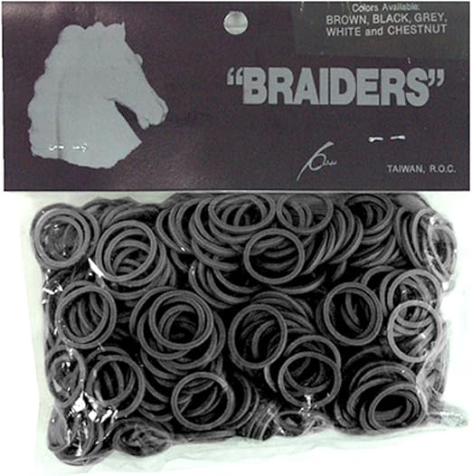 Horse Mane & Tail Rubber Braiding Bands, 5" Black [Misc.] Office Products
