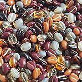 INSPIRELLE 200pcs Acrylic Coffee Bean Beads for Jewelry Bracelet Necklace Making 8x10.5mm