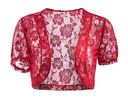 Yiqi Damen Bolero Kurz Strickjacke Langarm Cardigan Elegante Shrug Tops Blumenmuster