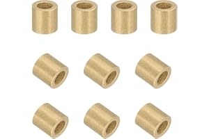 uxcell 50Pcs Sleeve Bearings, 3mm Bore x 5mm OD x 5mm Length, Self-Lubricating Sintered Bronze Bushings