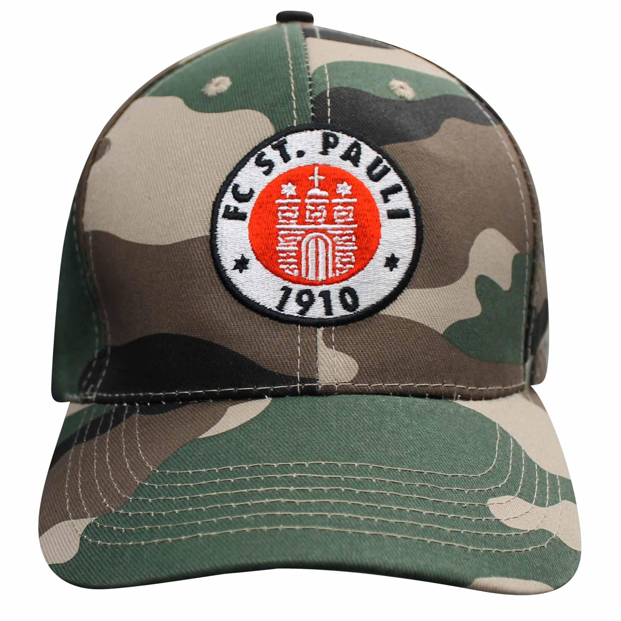 GIFTS 4 ALL Official St Pauli Crest Baseball Cap, Adults St Pauli Football Crest Baseball Cap, St Pauli Fußball Fans Baseball Cap, St Pauli Camouflage Design Baseball Cap