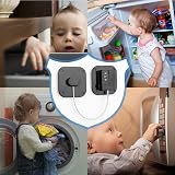 Evilsoul 2Pcs Password Fridge Lock 3M Adhesive No Key Safety Cabinet Lock Black view 7