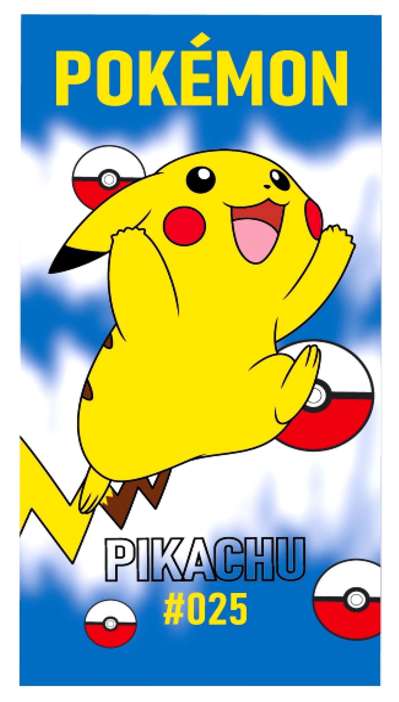 Theonoi Children's Hand Towel, Sauna Towel, Beach Towel, Bath Towel, 70 x 140 cm, Gift Boys Microfibre (Pokemon)