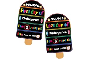 PETCEE First Day of School Board - Double Sided 1st Day of School Chalkboard Sign for Kids Girls Boys 1st Day of Preschool Pre-K Kindergarten Back to School Gifts for Duaghter Son