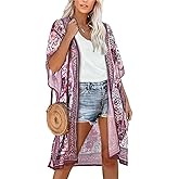 Women's Kimono Beach Cover up for Summer Bathing Suits Cardigans Casual Loose Swimwear