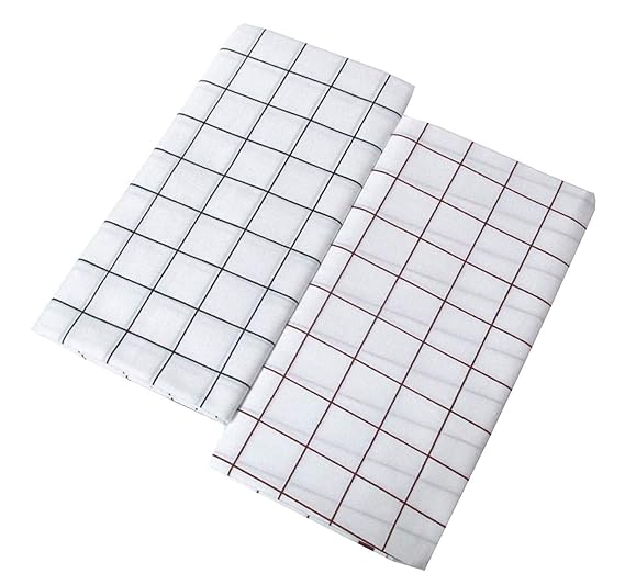 End Finished White Kailee/Lungi, Assorted Checks Pack Of 2