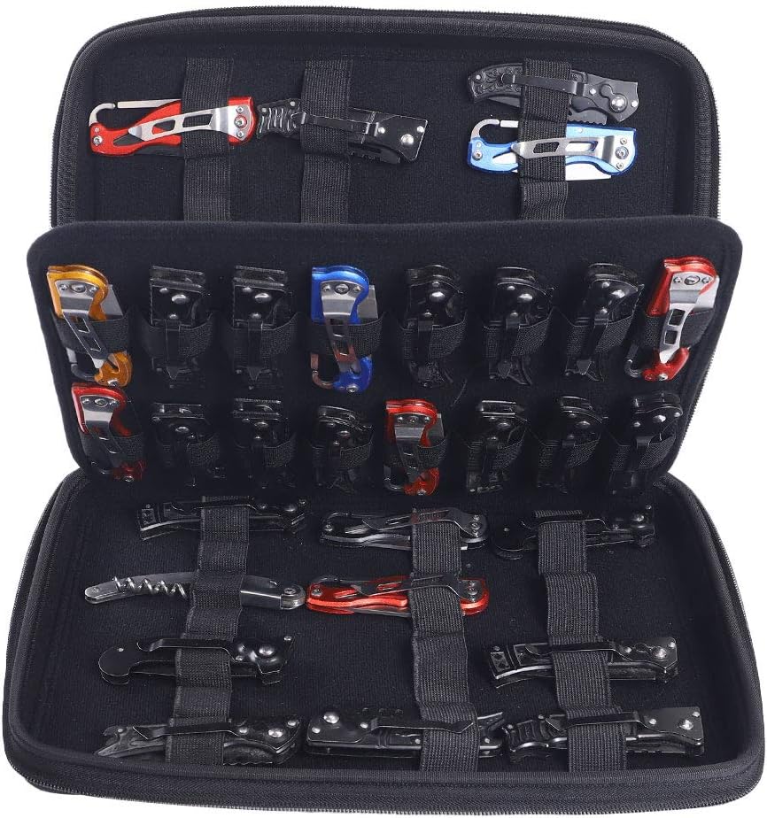 Pocket Knife Storage Case, Small Knife Storage Case, Folding Knife Sheath Case With 44 Sleeves for Survival Pocket Knife, Tactical, Outdoor, EDC Mini Knife: Kitchen & Dining