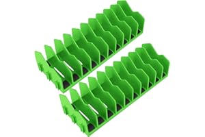 Plier Organizer Rack - 2PCS 10 Slot with Non Slip Base, Plastic Toolbox Drawer Storage Green