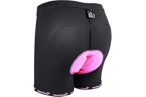 Sportneer Women Cycling Shorts Padded, 3D Padding Bike Shorts Bicycle Underwear with Non-Slip Leg Grips
