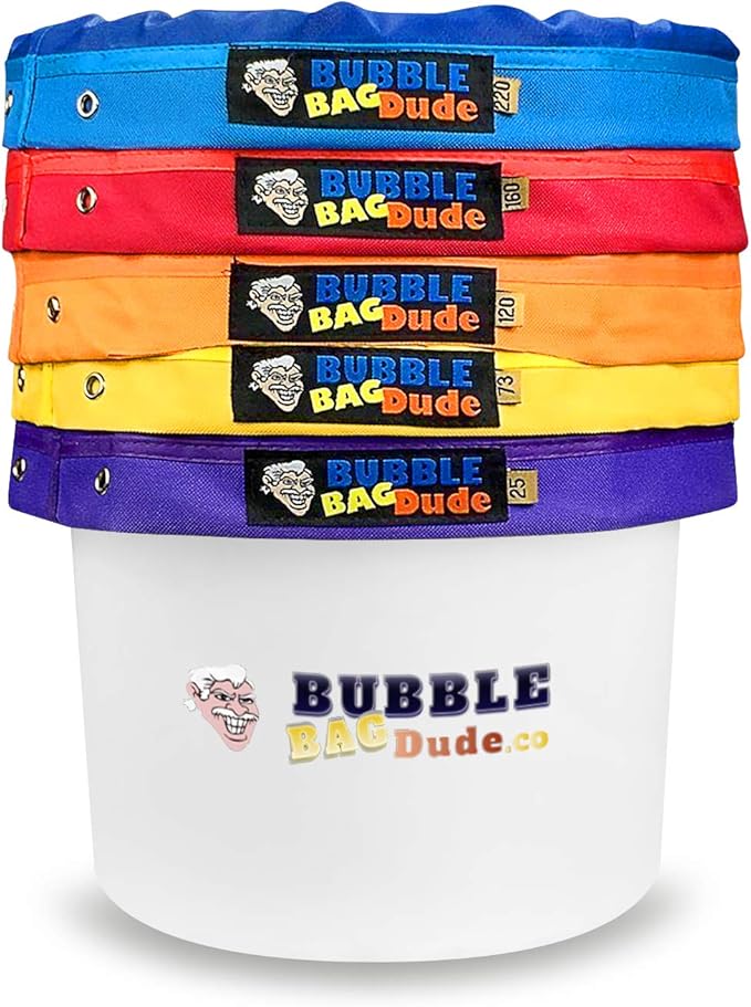 BUBBLEBAGDUDE Bubble Bags 5 Gallon 5 Hash Bag Set Herbal Ice Bubble