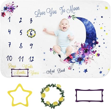 baby milestone blanket size