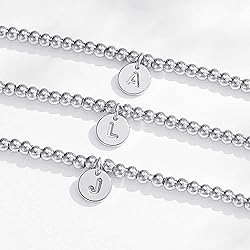 Turandoss Silver Bracelet for Women - Silver Letter