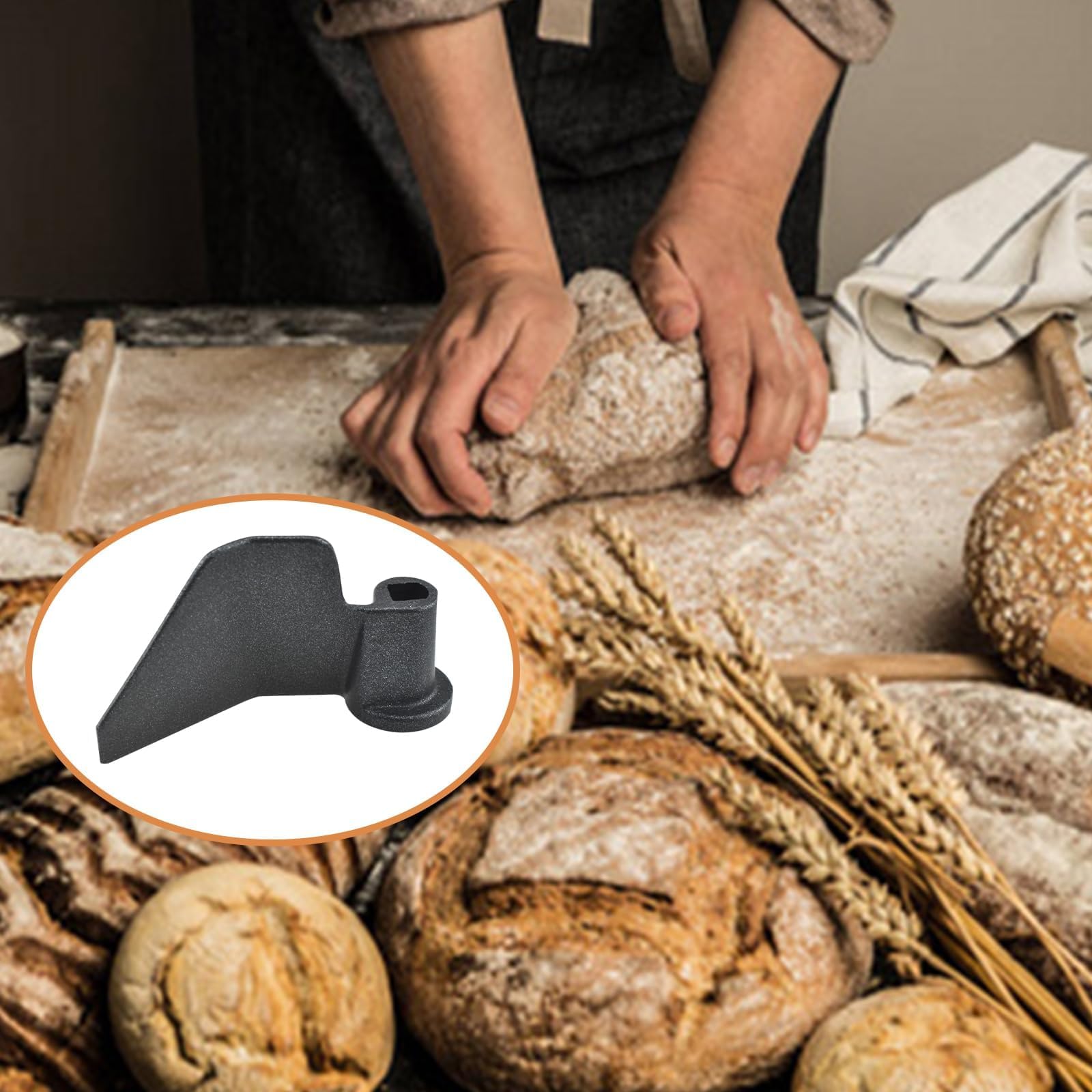 MARRTEUM 2 Pcs Bread Maker Kneading Paddle, Stainless Steel Non Stick Bread Machine Paddle Mixing Kneading Blade Replacement for Most Bread Maker (Black)