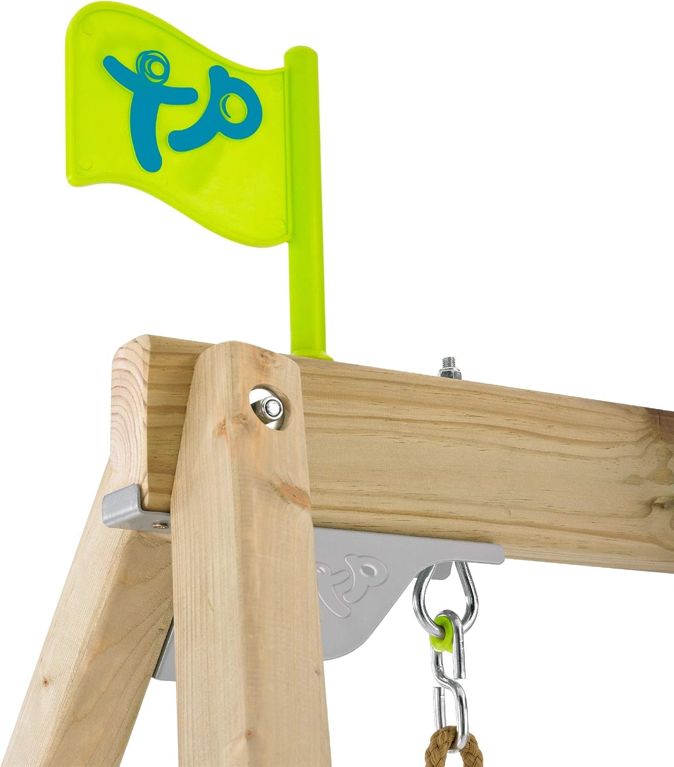 TP Toys TP304 Wooden Swing Frame (Forest Double), Brown, Double Swing - Image 3