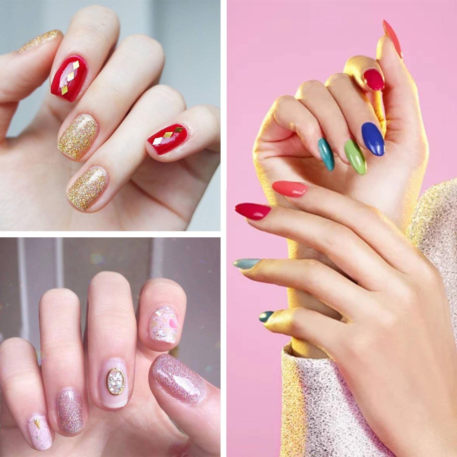 SILPECWEE 24 Sheets Nail Wraps for Women Glitter Nail Polish Strips Self Adhesive Nail Polish Stickers Gel Nail Strips Fingernail Manicure Stickers for Nail Art with 1pc Nail File - Image 4